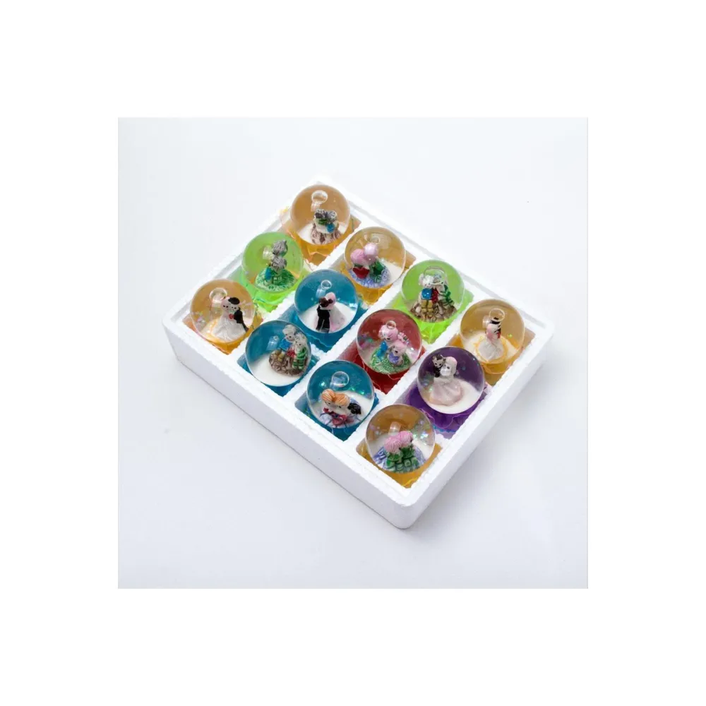 Işıklı Karışık Kar Küresi  Küçük Boy -Renkli