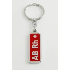 Ab Rh Pozitif Kan Grubu Metal Anahtarlık-Kırmızı