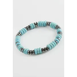 Hematit Turkuaz Doğaltaş Bileklik-Turkuaz