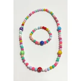 Boncuk Çocuk Set Kolye-Renkli