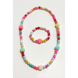 Boncuk Çocuk Set Kolye-Renkli