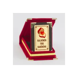 Kalbimin Tek Sahibi Plaketi-Kırmızı