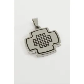 Çelik Kolye Ucu 2 cm-Gümüş Rengi