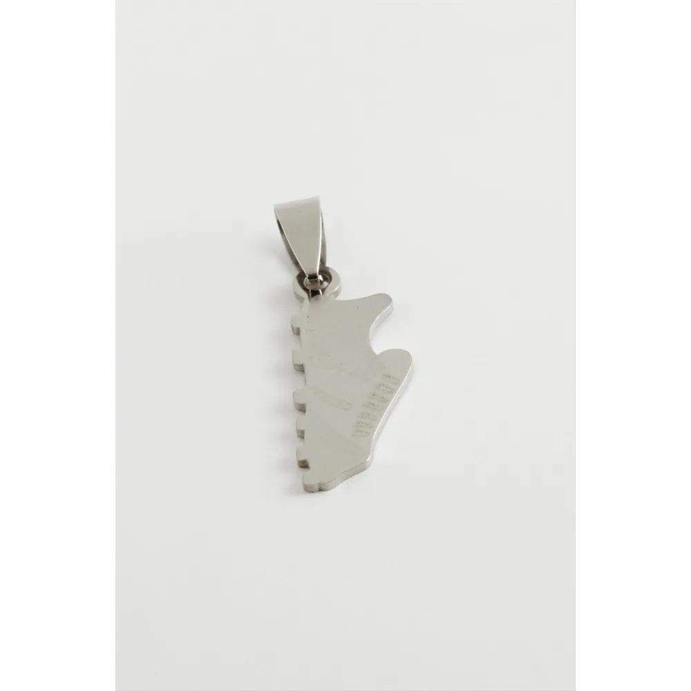 Krampon Çelik Kolye Ucu 2,5 cm-Gümüş Rengi