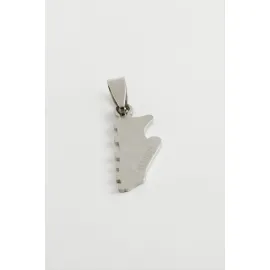 Krampon Çelik Kolye Ucu 2,5 cm-Gümüş Rengi