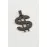 Dolar Çelik Kolye Ucu 3 cm-Siyah