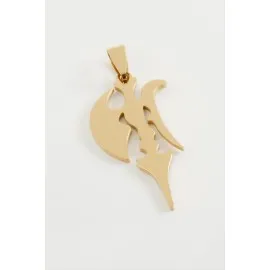 Balta Çelik Kolye Ucu 4 cm-Sarı