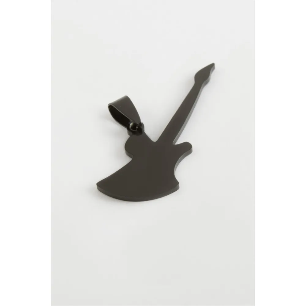Gitar Çelik Kolye Ucu 4 cm-Siyah