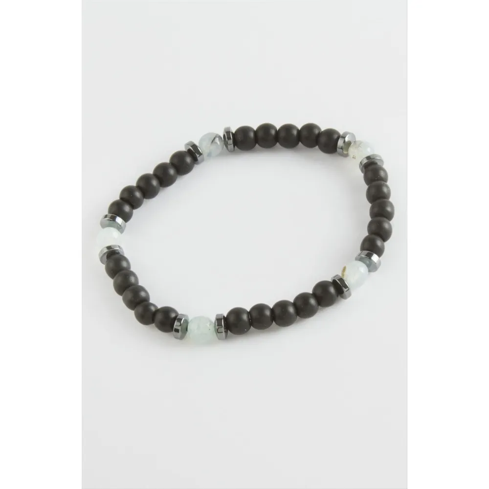 Akik Hematit Onix Doğaltaş Bileklik-Yeşil