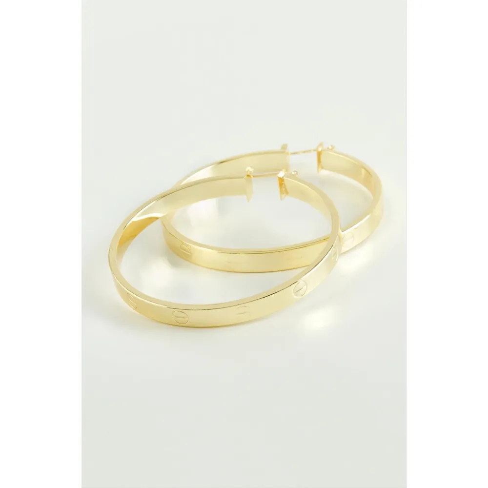 Crt Halka Küpe 6 cm-Sarı