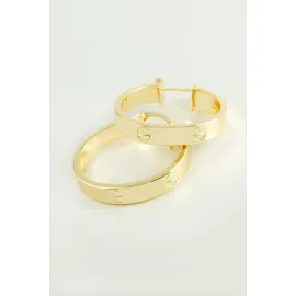 Crt Halka Küpe 3 cm-Sarı