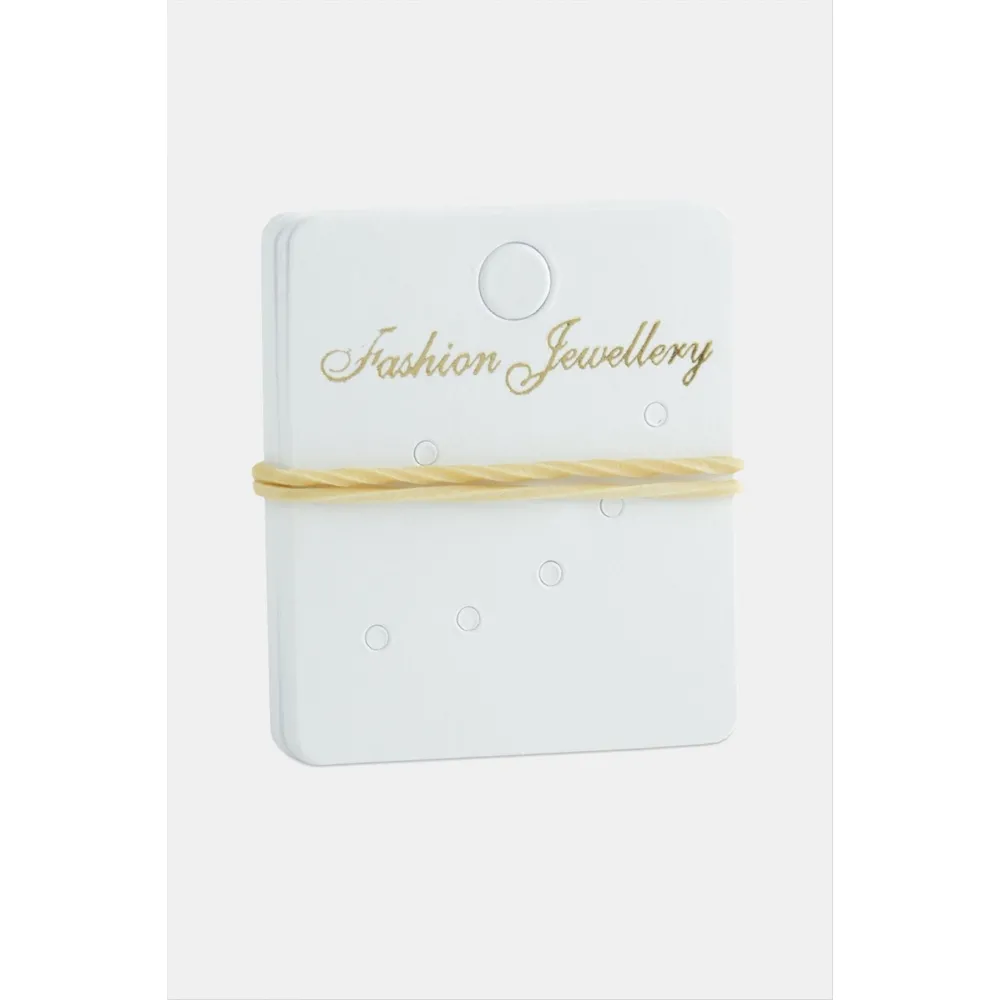 6 Delikli Küpe Kartı 200 Adet-Beyaz