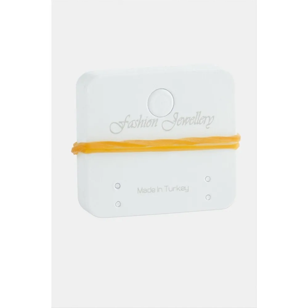 4 Delikli Küpe Kartı 100 Adet-Beyaz