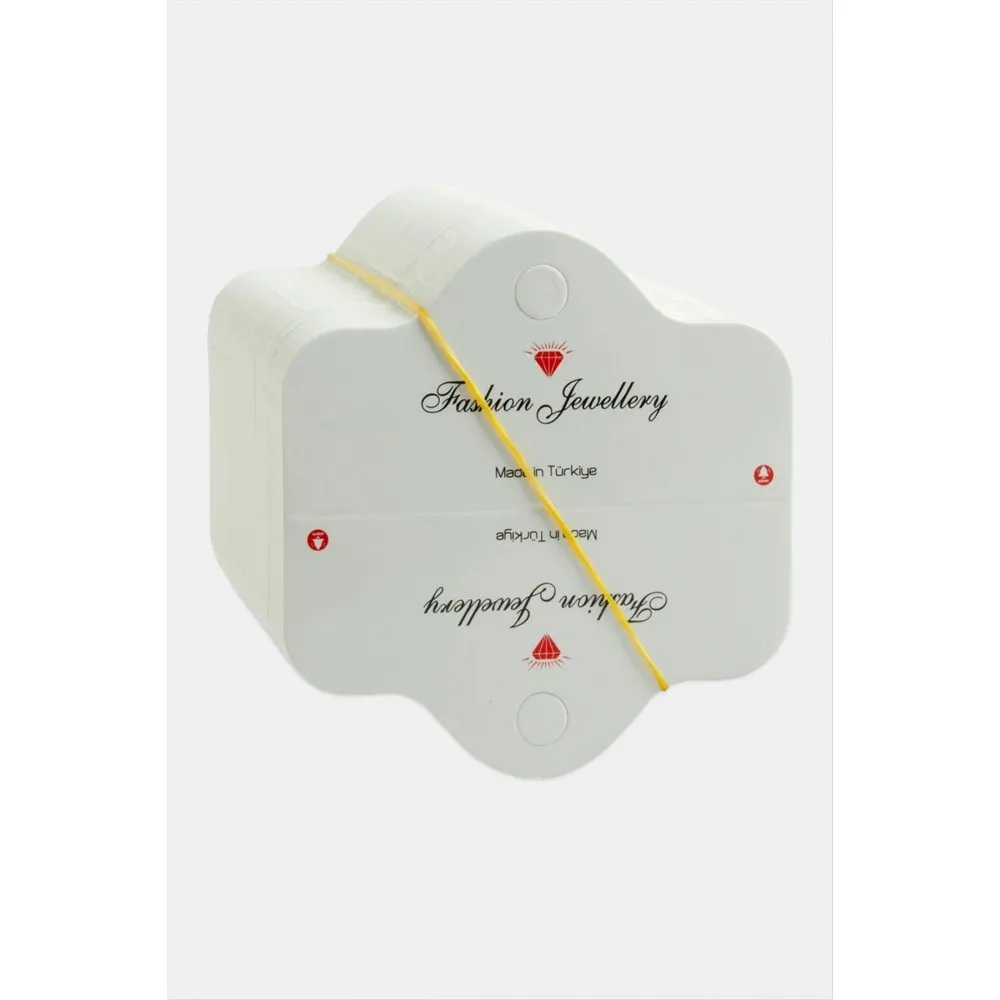 Elmas Kolye Kartı 200 Adet-Beyaz