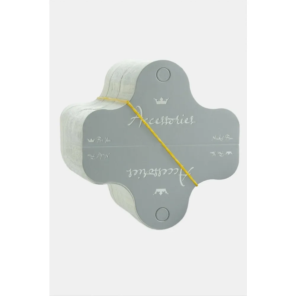 Lüks Gri Kolye Kartı 200 Adet-Gri