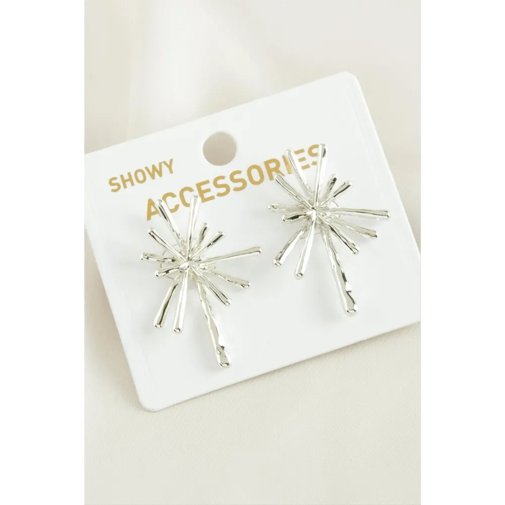 Ağaç Trend Metal Küpe-Gümüş Rengi