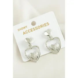 Yarım Halka Trend Metal Küpe-Gümüş Rengi