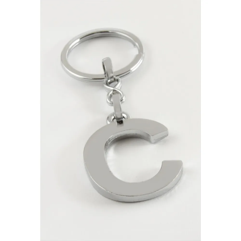 Metal Harf Anahtarlık-C