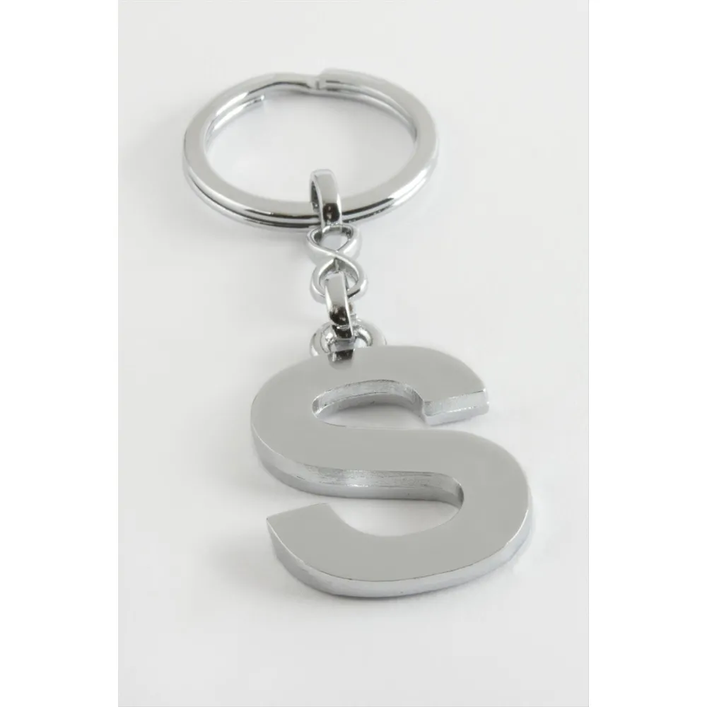 Metal Harf Anahtarlık-S