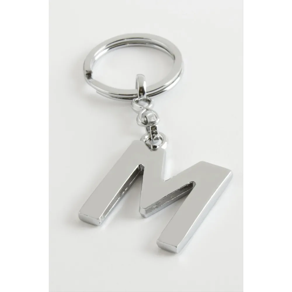 Metal Harf Anahtarlık-M