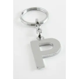 Metal Harf Anahtarlık-P