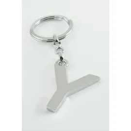 Metal Harf Anahtarlık-Y