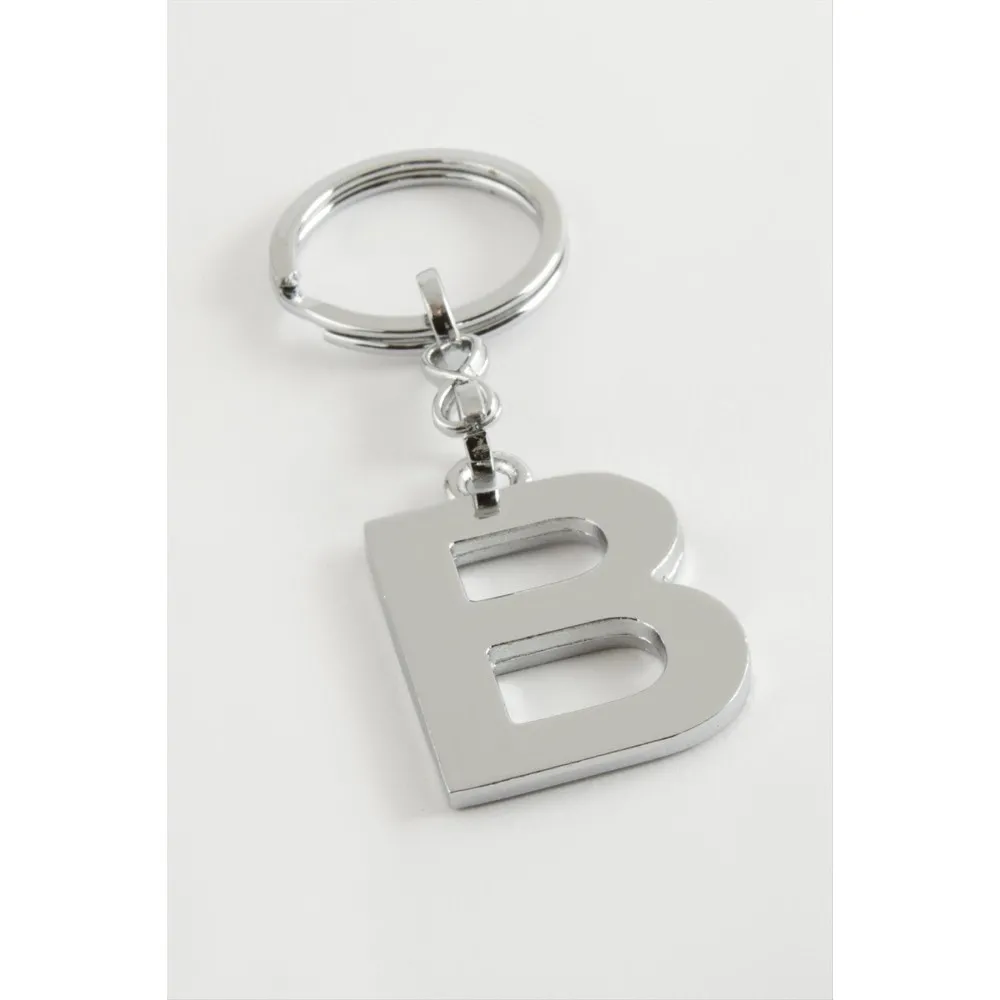 Metal Harf Anahtarlık-B