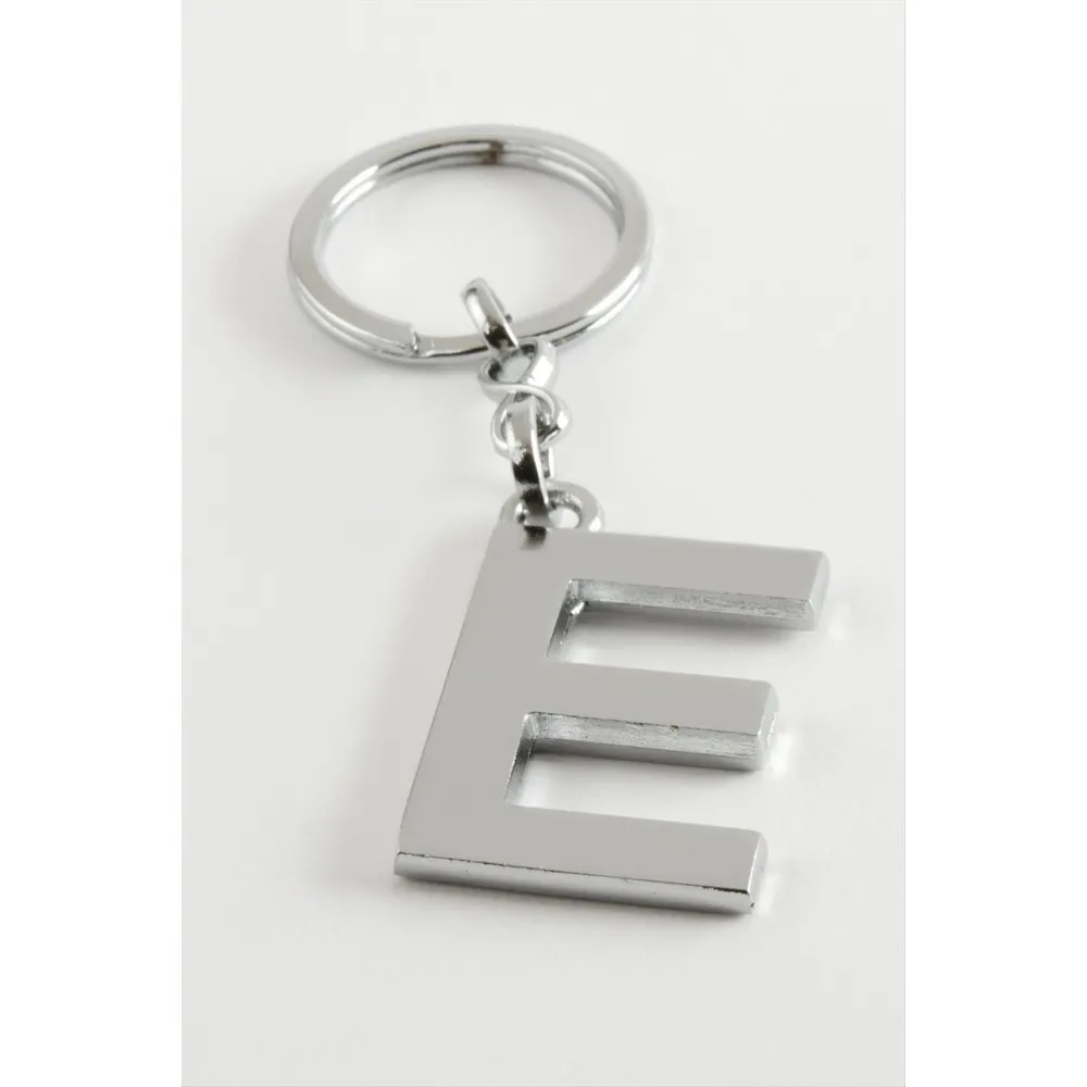Metal Harf Anahtarlık-E
