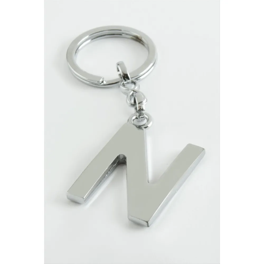 Metal Harf Anahtarlık-N