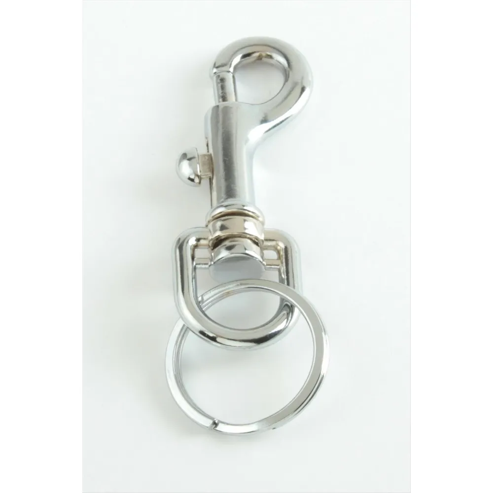 Gemici Kancalı Metal Anahtarlık Büyük-Gümüş Rengi