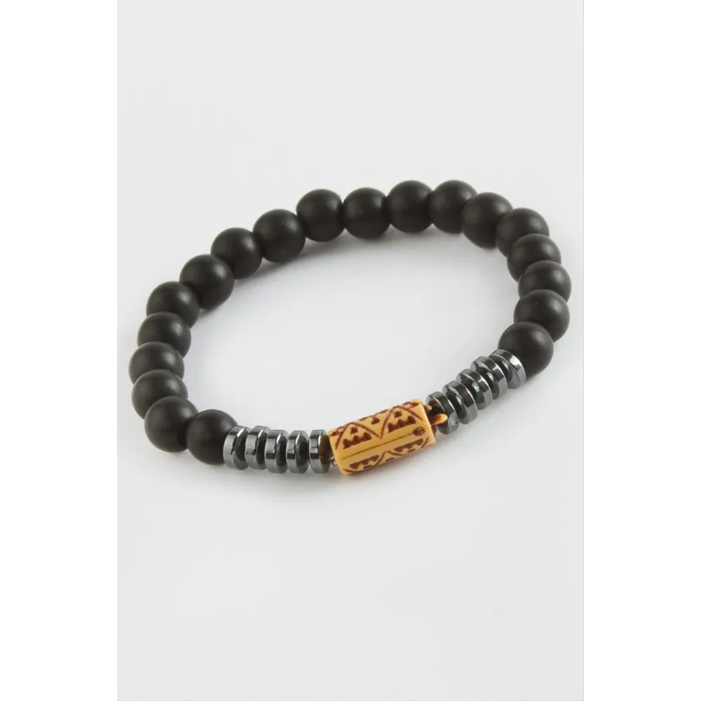 Hematit Onix Doğaltaş Bileklik-Siyah