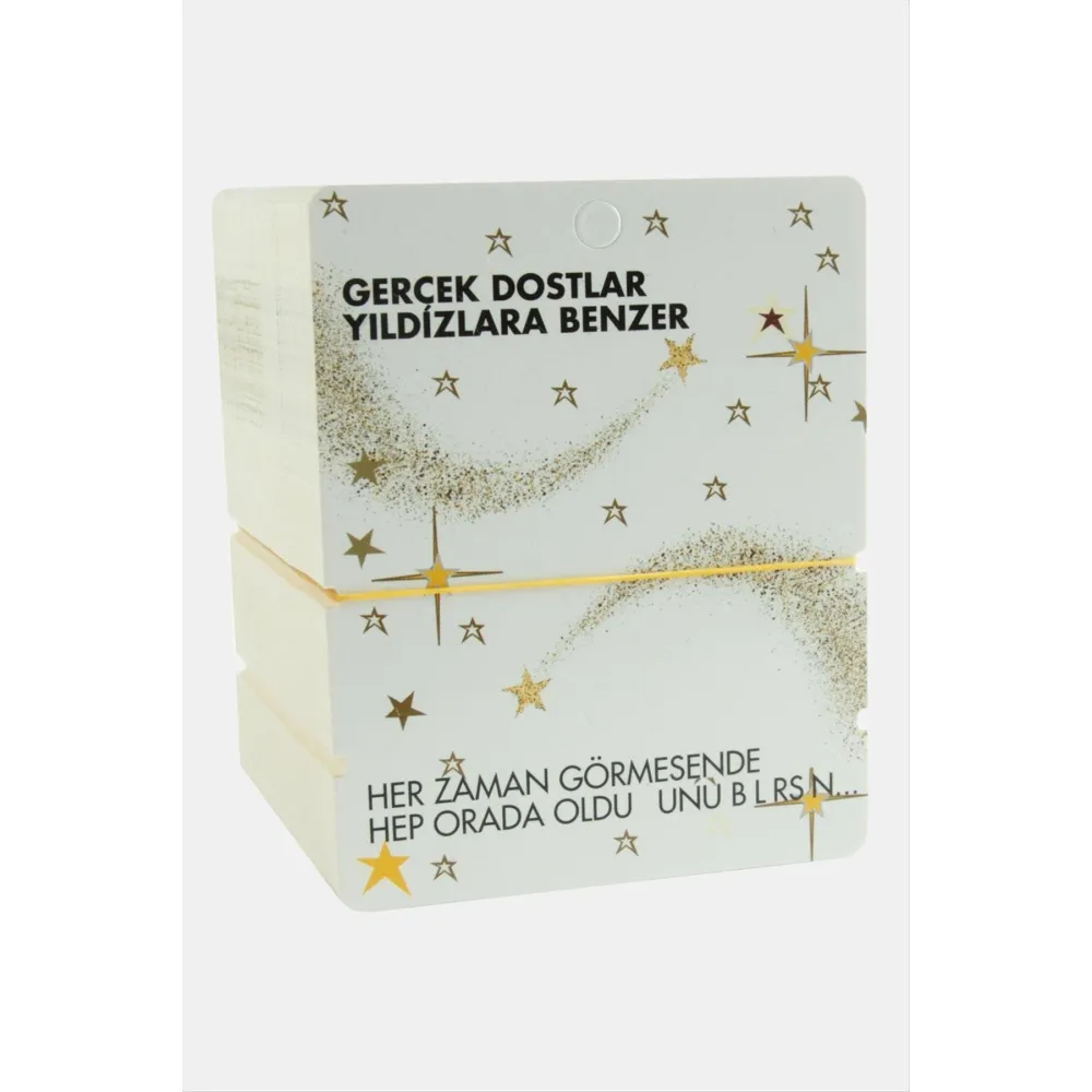 Yazım Hatalı Yıldız Bileklik Kartı-Beyaz