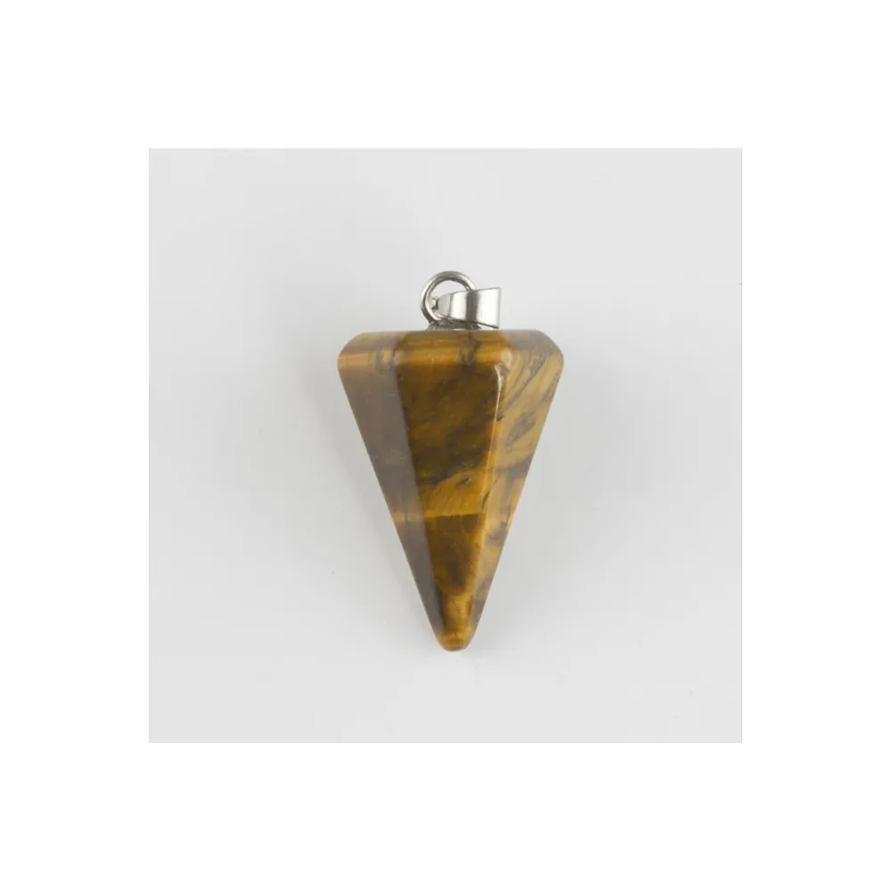 Kaplangözü Pandül Doğaltaş Kolye Ucu-Kahverengi