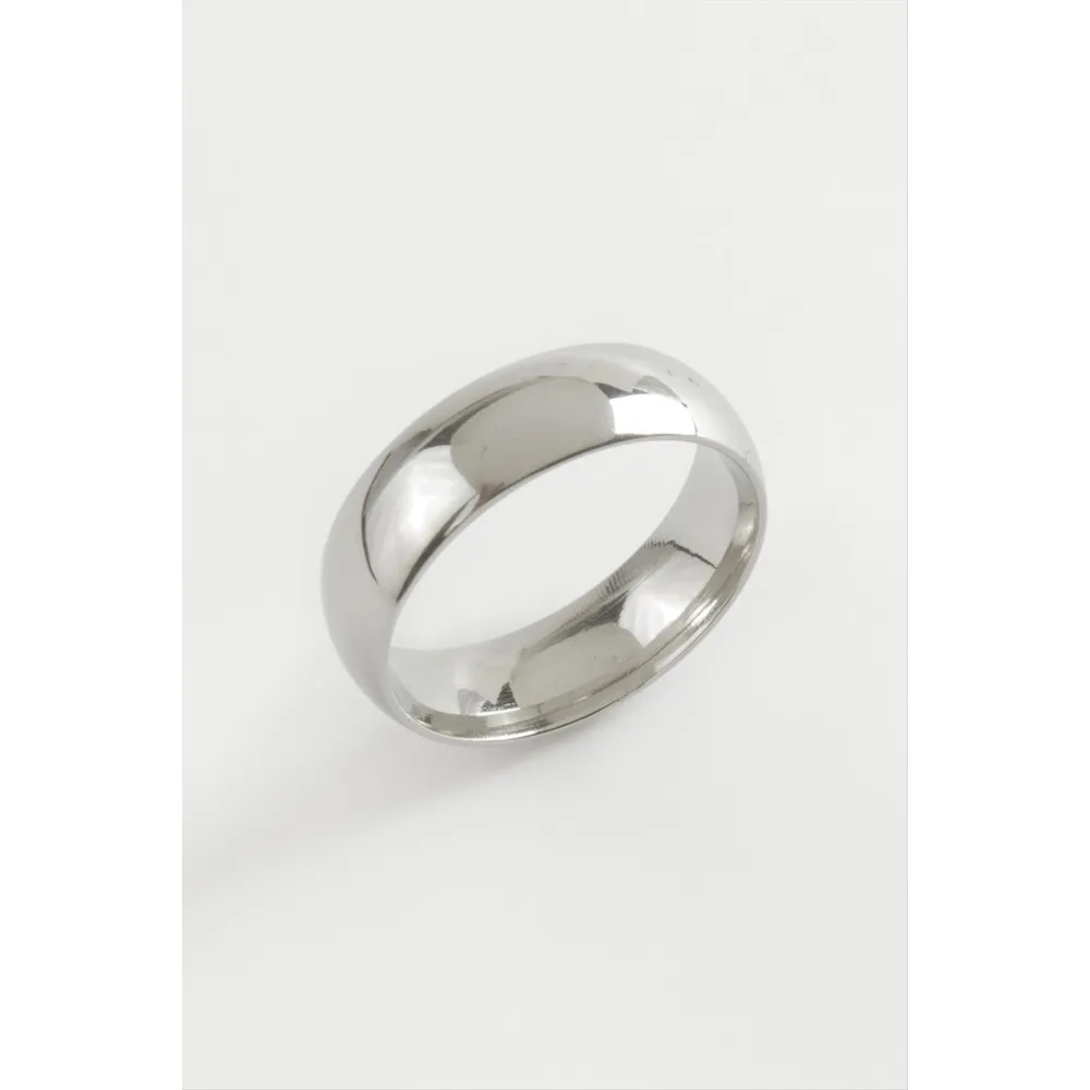 Alyans Lüks Çelik Yüzük 6 mm-7