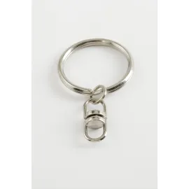 Fır Döndü Metal Anahtarlık Aparatı-Gümüş Rengi