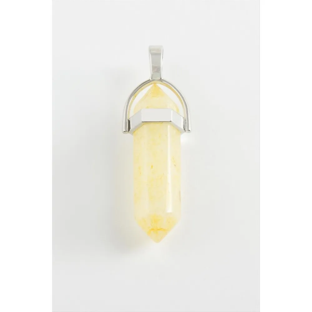 Akik Point Kolye Ucu-Sarı