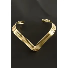 Kalp Metal Tasma Kolye-Sarı