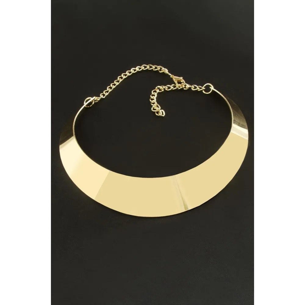 Metal Tasma Kolye-Sarı