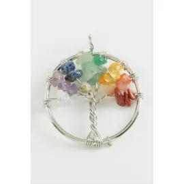 Çakra Doğaltaş Kolye Ucu-Renkli