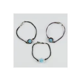 Çiçek Cam Bileklik-Renkli