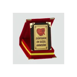 Dünyanın En Güzel Annesine Plaketi-Kırmızı