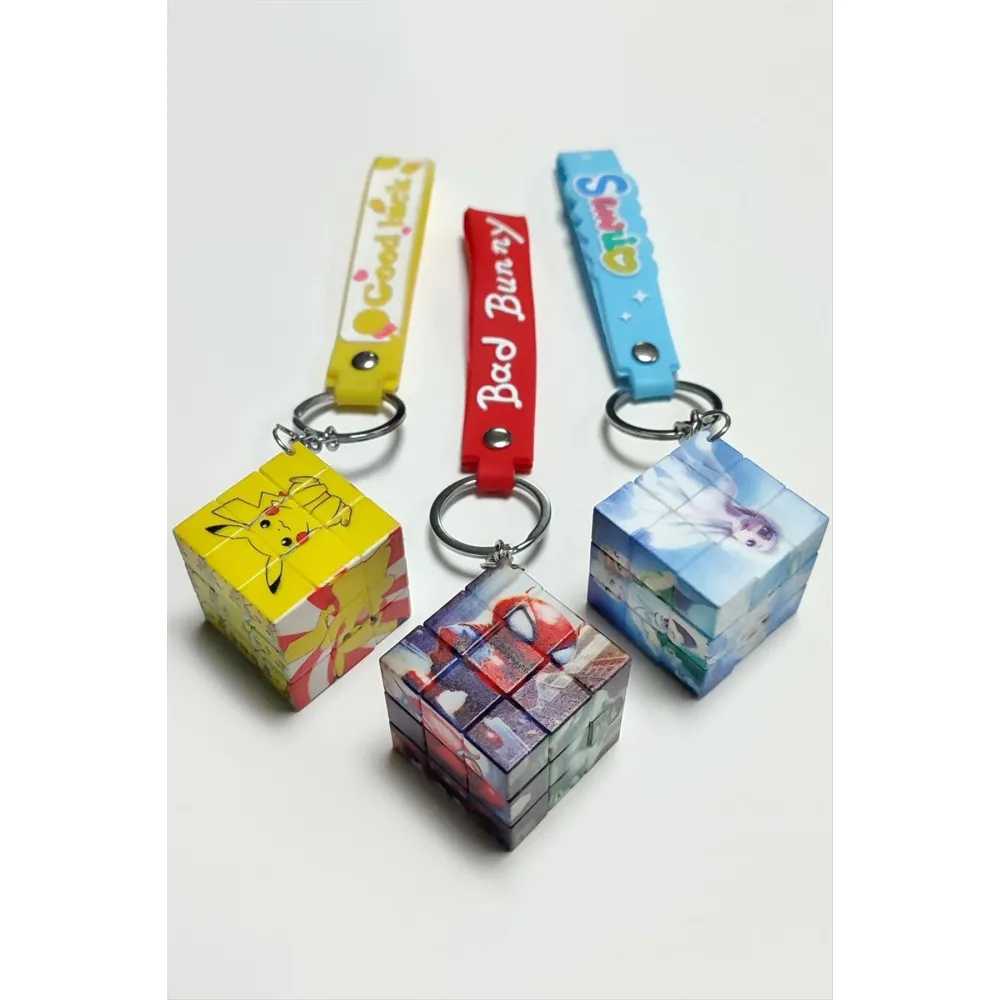 Çzgflm Küp Anahtarlık-Renkli