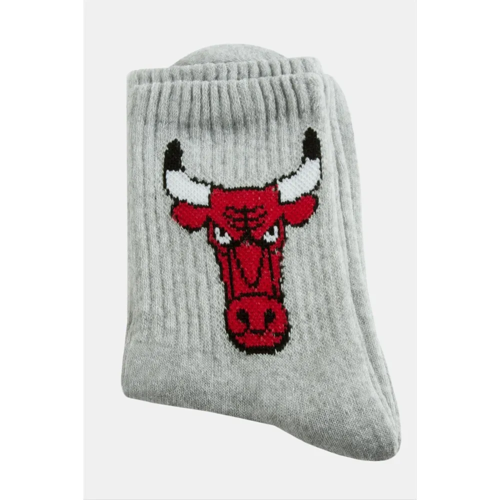 Boğa Kolej Çorap 8X28-Gri