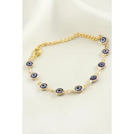 Nazar Boncuk Mineli Bileklik-Mavi