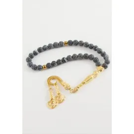 Akik Doğaltaş Tesbih 8 Mm-Gri