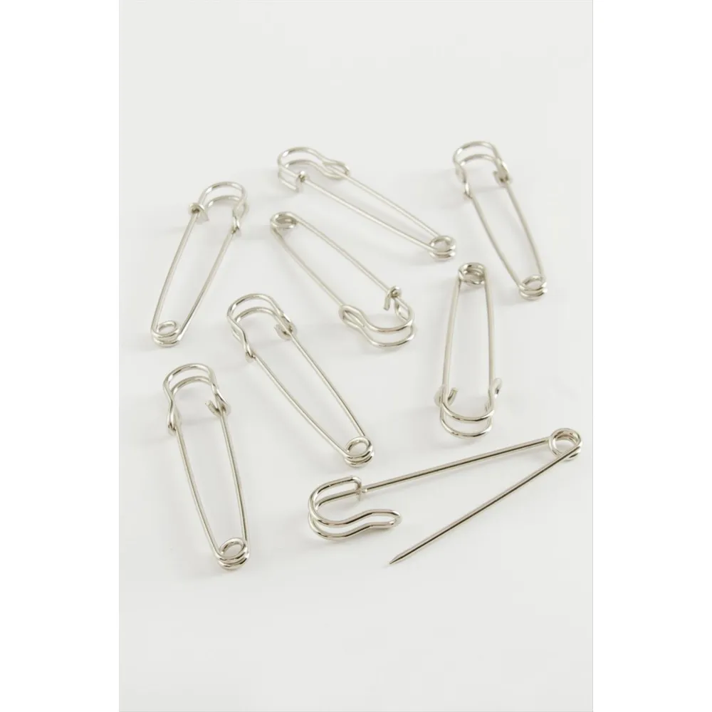 İskoç Çengel İğnesi 6 cm 1 Adet-Gümüş Rengi