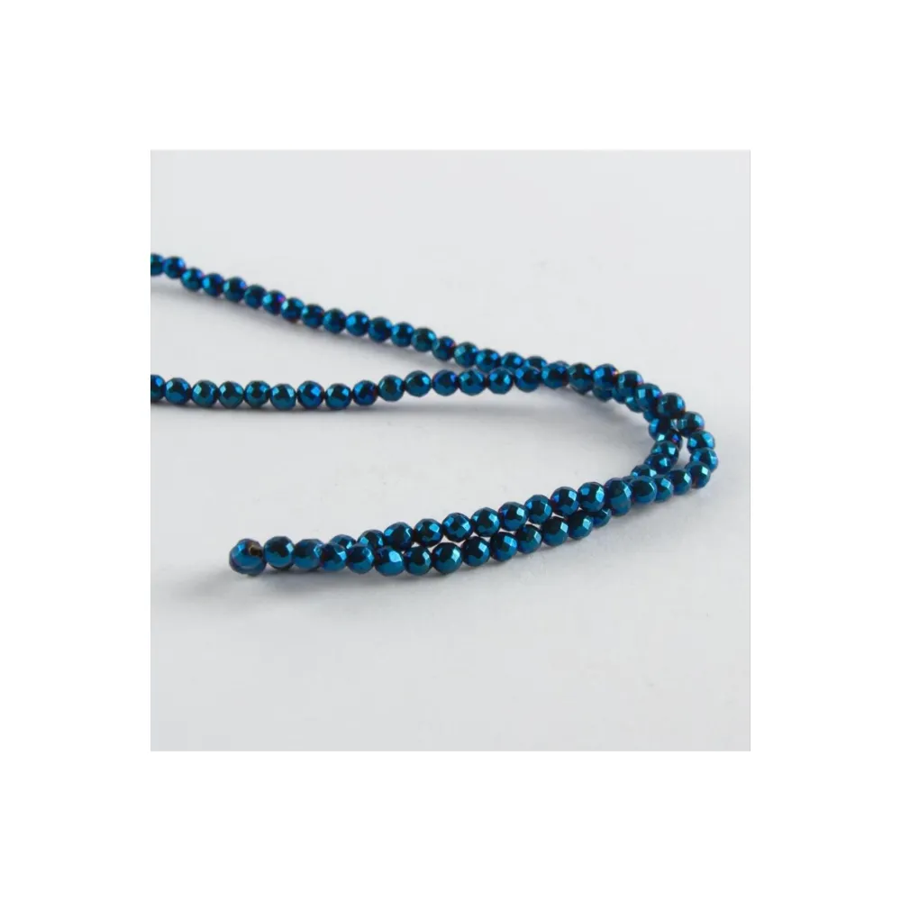 3 mm Fasetli Hematit Taşı-Gümüş Rengi