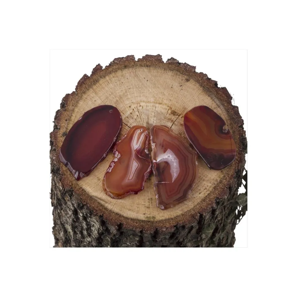 Plaka Akik Kolye Ucu  Yemen Zırhı-Kahverengi-1