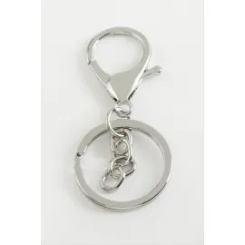 Kancalı Metal Anahtarlık Aparatı-Gümüş Rengi