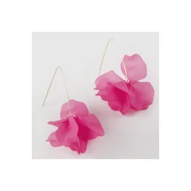 Çiçek Figürlü Zara Küpe-Pembe